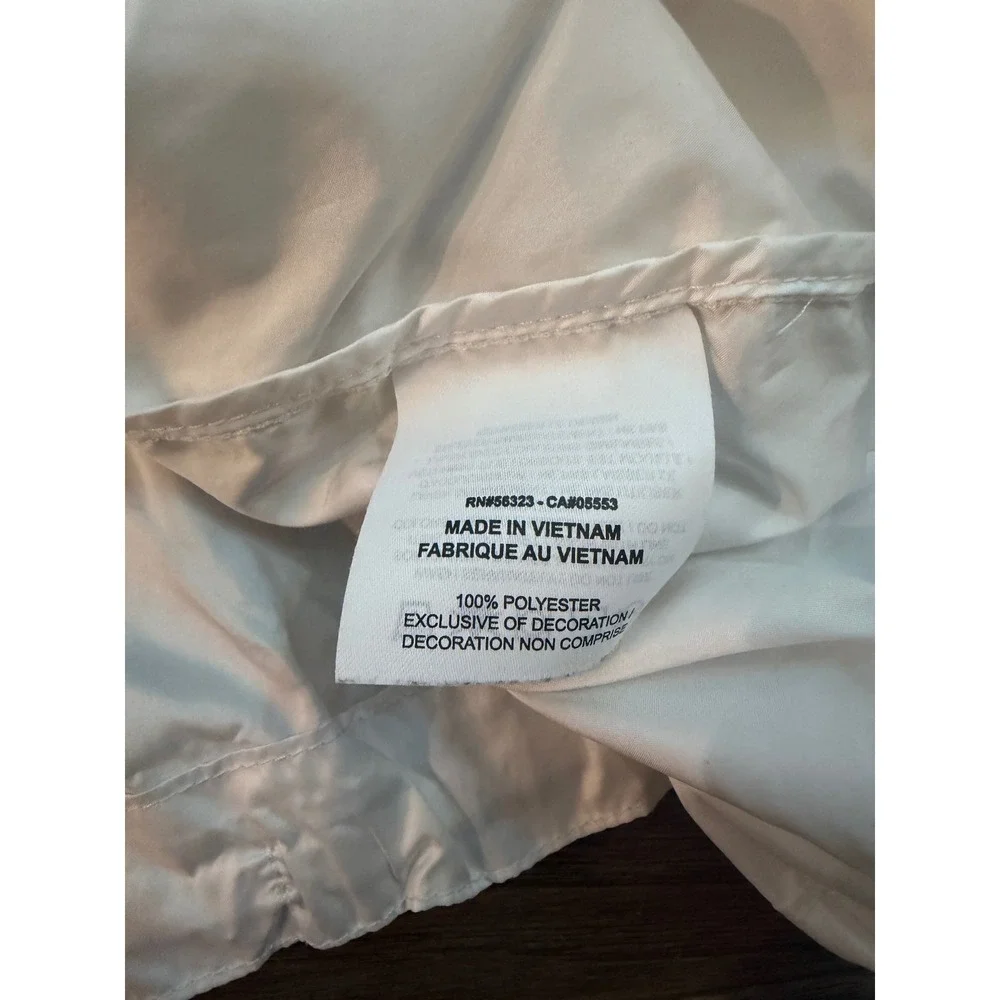 Nike Windbreaker Jacket Womens Large White Floral Cropped Windrunner Full Zip